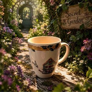 THOMSON POTTERY BIRDHOUSE COFFEE MUG